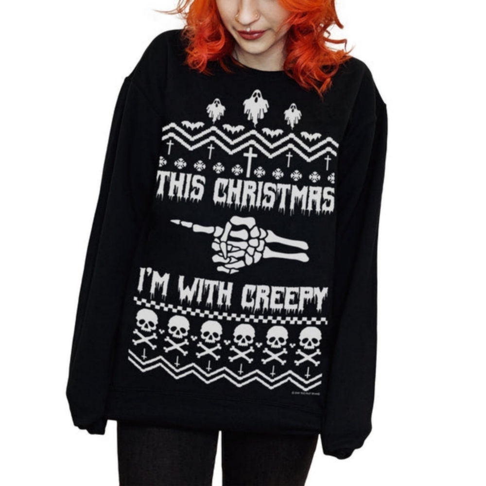 Too Fast This Christmas I'm With Creepy Sweatshirt